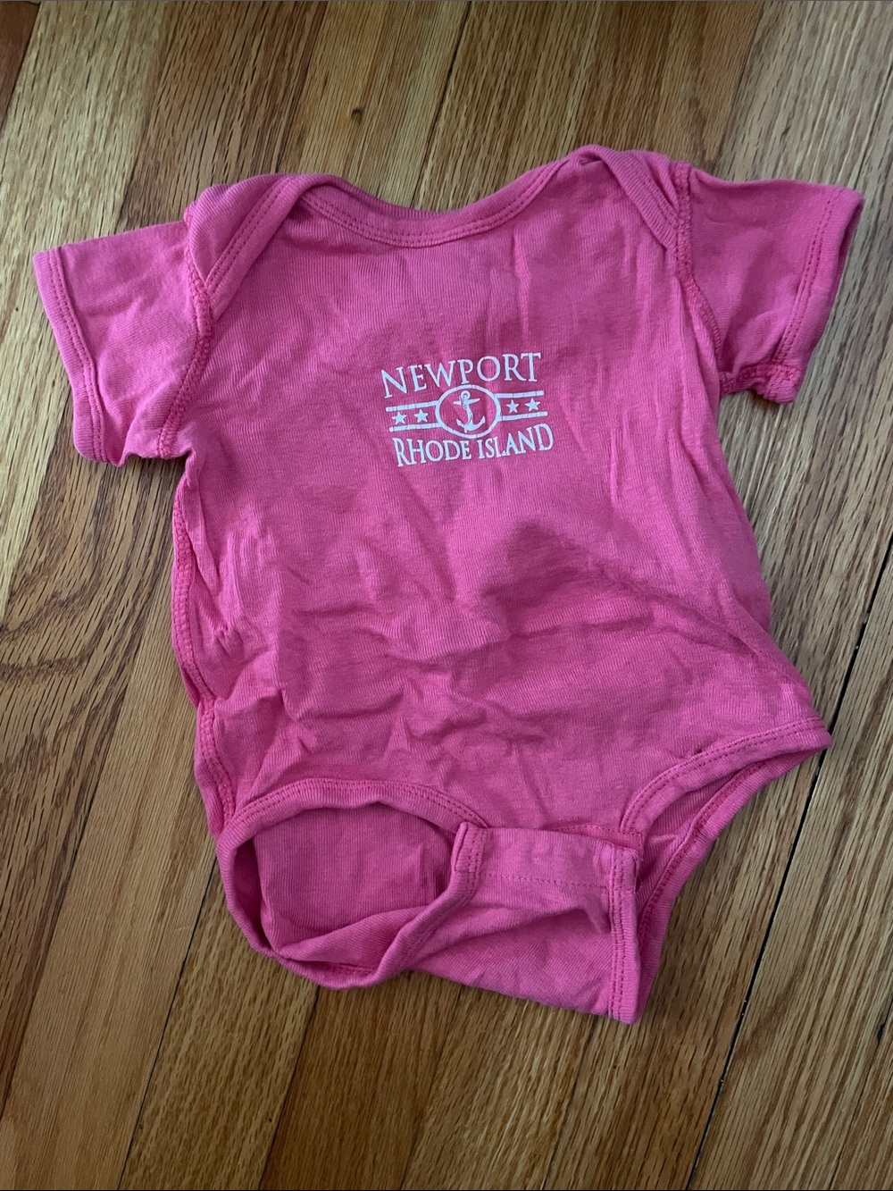 Newport Rhode Island Pink Baby One-Piece Bodysuit